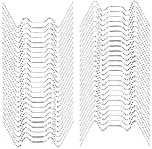 100 pcs Greenhouse Glass Clips, Green House Clips for Glass Pans, Garden Greenhouse Glazing Fixing Clips, Stainless Steel Glazing Clips for Glass House Panels(100 W Glazing Clips)