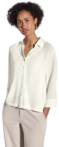 STREET ONE Crinkle-skjortblus, Vit, 46