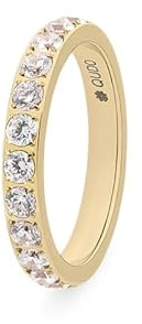 Qudo Vorsteckring Ring ETERNITY BIG Memoryring Edelstahl gold PVD beschichtet