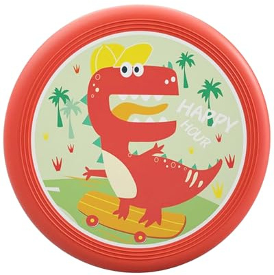 WUNZILO 1 pièce Frisbee Sportif, Frisbee d'extérieur, Sports de Plein air Amusants, adapté aux Joueurs Professionnels et Occasionnels(Modèle de dinosaure)