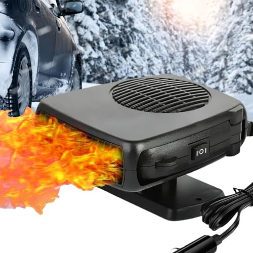CoyCriter Car Heater, 2026 New Portable Car Heater, Car Heater-12V 150W Car Heaters for Vehicle, 2 in 1 Heater & Fan, Automobile Windshield Defroster Fan, Summer and Winter Heating or Cooling