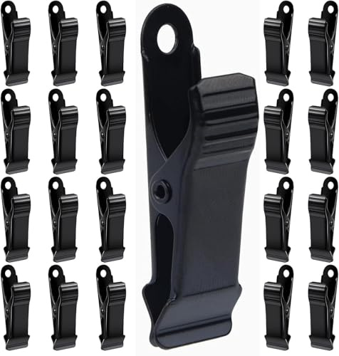 hankousi Lot de 20 petites pinces crocodiles à ressort en métal noir pour accrocher des photos, des documents, des rideaux, des travaux manuels