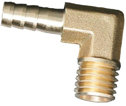 TNGYTY 1 Raccordo a Gomito in Ottone for Tubo Flessibile - Adattatore for Raccordo for Tubo in Ottone a 90 Gradi for Facili collegamenti Idraulici, M10, M12, M14, M16(M10x1.5 8mm)