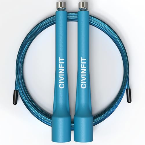 Comba Crossfit Skipping Rope I Cuerda para Saltar I Jump Rope Ligera Iniciación Crossfit, Cuerda de Saltar Ajustable I Cable Aluminio PVC I Ejercicio en casa Comba para Saltar Fitness, Comba Boxeo