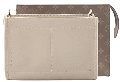 Filz-Einsatz-Organizer-Tasche in Tasche, kompatibel mit börse LV Kulturbeutel 26 19 (LV Pouch 26 Khaki)