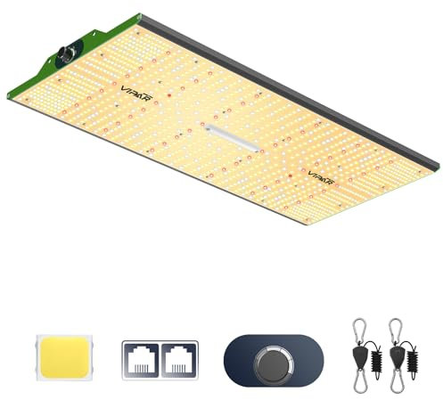 VIPARSPECTRA P2000 250w Grow Lampe,Pflanzenlampe Led Vollspektrum,Pflanzenlampen LED Grow Light mit Daisy-Chain 6 Levels Dimmen 0-100% Für Heimgrow Von Anzucht zur Blüte für Growzelt 120x60cm 120x90cm