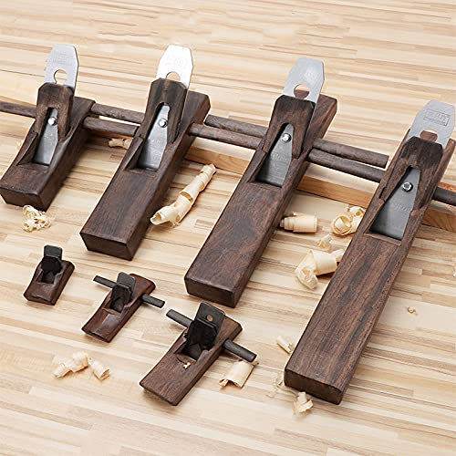 Cepilladoras manuales de ébano para carpintería, herramienta de corte de madera, regalo artístico de carpintero, Mini herramienta portátil para manualidades en madera, juego de 7 piezas