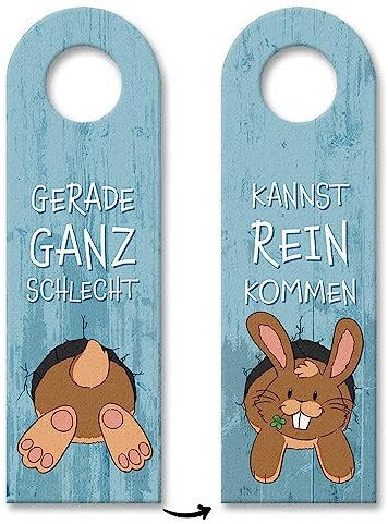 Gerade ganz schlecht - Kannst reinkommen Türhänger mit süßem Häschen als lustige Geschenkidee zu Ostern fürs Homeoffice oder um einfach anzuzeigen wenn man gerade keine Zeit hat