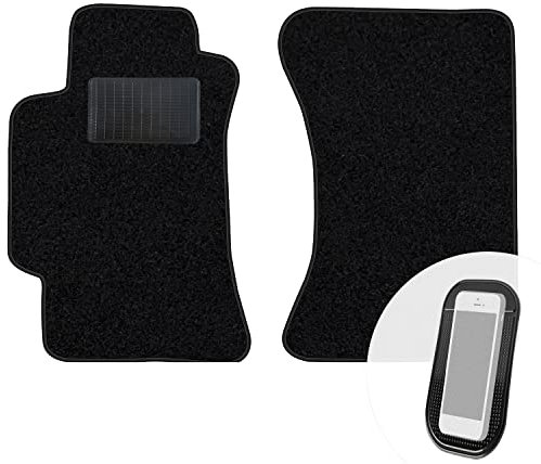 moto-MOLTICO Vorne Fußmatten Auto Velours Autoteppiche Schwarz Automatten Set 2-teilig passend für Subaru XV Levorg 2011-2019