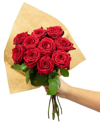 Blumenstrauß 'Red Passion' - 10 Stiele - Stiellänge ca. 50 cm - Strauß frischer Rosen