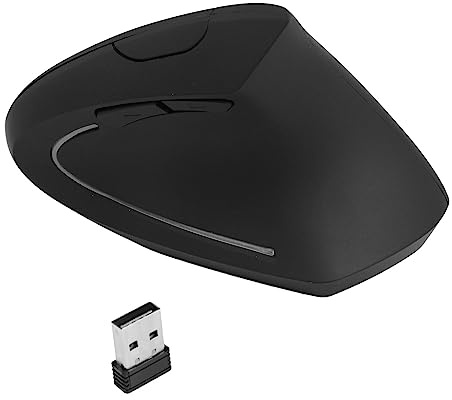 BROLEO Souris Ergonomique Verticale Noir 2.4G sans fil 3 boutons DPI réglable