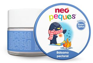 Neo Peques - Bálsamo Pectoral para Niños - Con Eucalipto y Menta - Alivia Resfriados y Afecciones Respiratorias - Ayuda a Descongestionar Pulmones - Antiséptico y Expectorante - 50 ml