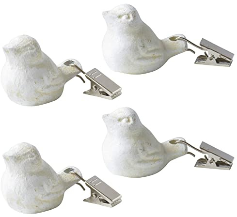 Notakia Set di 4 pesi pesanti in ghisa per tavoli da esterno, pesi per tovaglia, con clip, pesi per tende, bandiere per vento