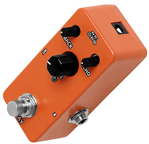 BESTonZON Stereo Delay Gitarren Effektpedal Mit Analogem Delay Robustes Metallgehäuse Einfache Bedienung Und Hohe Klangtreue Für Gitarren Zu Hause Bühne Und Musikschule in Orange