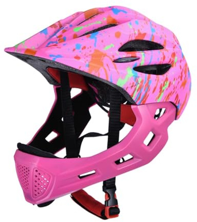 Perfeclan Casque de vélo pour Enfants Casque de vélo pour Enfant Meilleur Amorti Casque de vélo Portable Casque intégral pour l'escalade à vélo, Rose