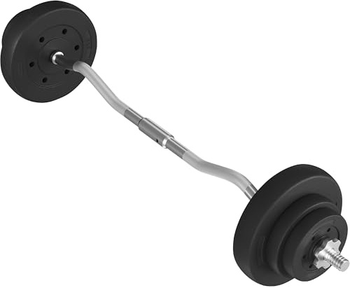 costoffs Barbell 20kg Barbell Weights Set Dumbbell Bar Gym Weights Lifting for Home Exercise Workout