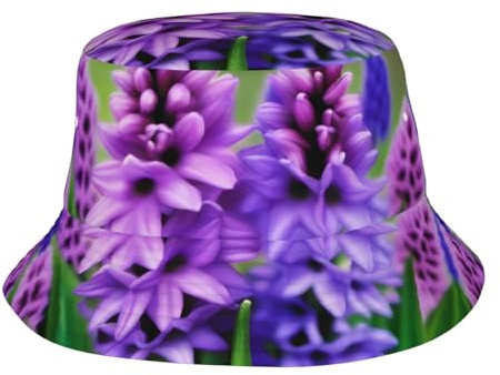 POEZJZW Hyacinth Bucket Hat Unisex Suitable for Gardening, Beach, Camping Fishing and Other Outdoor Activities Black, Black, One size
