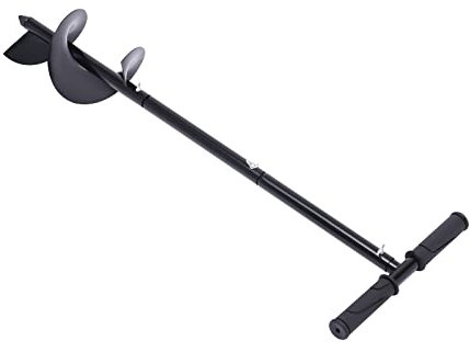 Post Hole Digger Manual Garden Hole Digging Drill Bit Garden Earth Auger Set, 6 Earth Auger Drill Bit, with Non-Slip Handle and Gloves, for Loose Soil and Garden Sand, etc