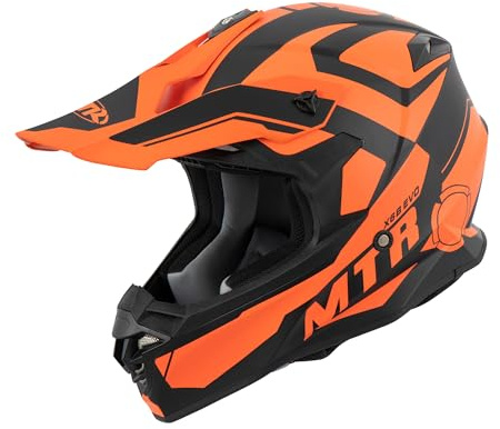 MTR X6B Evo Motocross Helm, ECE 22.06 Geprüfter Motorradhelm, Crosshelm ohne Visier, Cross Helm Motorrad mit Belüftung & Entlüftung, Downhill Helm Geeignet als Fullface Helm MTB, XXL
