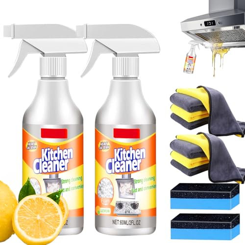 Powerful Kitchen Foam Cleaner, Küchen Schaumreiniger, Foamify Küchenschaumreiniger, All Purpose Kitchen Foam Cleaner, Powerful Stain Removing Foam for Kitchen Cleaning 60ml (2 Stück)