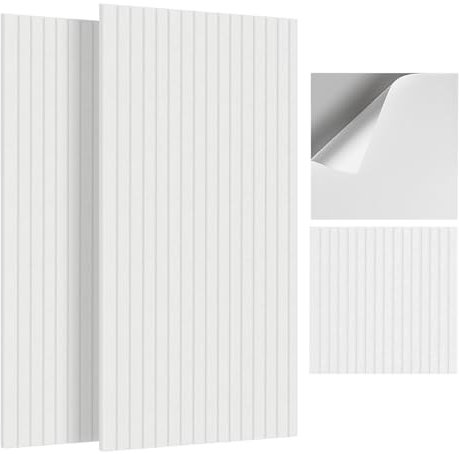 JBER 6 Piezas Paneles Acusticos Autoadhesivos, Aislante Acustico para Pared de Alta Densidad, Paneles Insonorizacion Acústica Decorativos, Tratamiento Acústico para Estudio, Oficina, 60x60xcm, Blanco