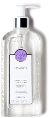 ERBARIO TOSCANO - Extra sanfte Flüssigseife mit Bio-Lavendel-Extrakt, milden Tensiden, hydrolipidischer Filmschutz 250 ml