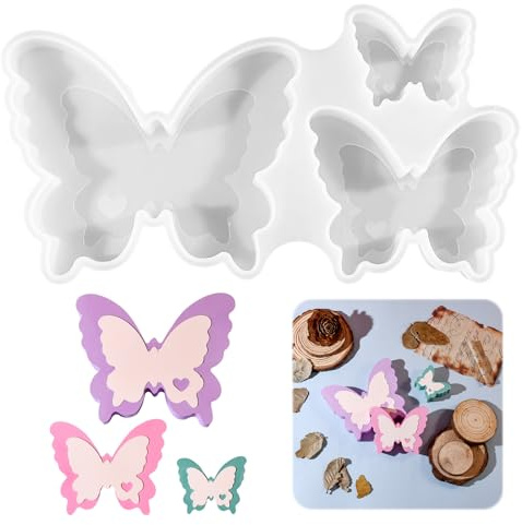 Silikonform Schmetterling,3D Silikonformen Gießformen,Silikonformen Ostern,Silikonform Frühling,Gipsformen zum Gießen,Kerzengießform Silikon,Kerzenform Silikon Tiere,für DIY Kreative Projekte