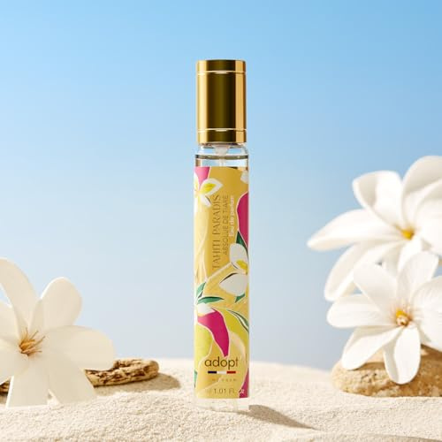 adopt TAHITI PARADISE, 30 ml Eau de Parfum für Damen | exotischer Duft mit Tiaré-Blüte, tahitianischer Vanille und weißem Amber - blumig, warm, sonnig, tropisch, sinnlich, adopt:Damenduft