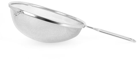 TECHNICA Küchensieb mit Griffen aus Edelstahl – Haushaltssieb Ø 240 mm mit Haken - Feines Metallsieb zum Sieben - Robustes Mehlsieb für Backen & Kochen - Sieb mit griff - Abseihsieb
