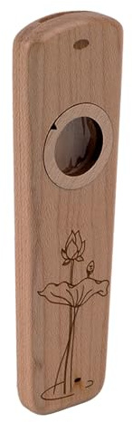 CHICIRIS Wood Kazoo Musikinstrument, Handgefertigtes Tragbares Design mit Aufbewahrungsbox, Hochwertige Holzkonstruktion, Inklusive Flötenmembranen und Handbuch (Nussbaum)