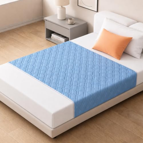 BREENHILL Washable Incontinence Bed Sheets for Adults, 100x150cm Waterproof Washable Bed Protector, Leak Resistant Underpad for Elderly, Home Care & Daily Bed Protection, Suitable for Single Bed