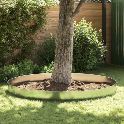 Lot de 20 clôtures de jardin en acier galvanisé 100 x 20 cm pour jardin, parterres de fleurs et aménagement paysager
