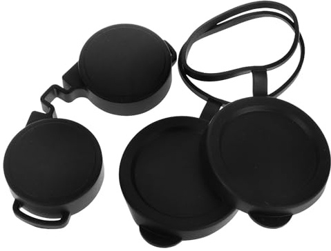 Kisangel 3pcs Rubber Lens Cap Set for Binoculars, Protective Ocular Lens Cover Universal Compatibility, Outdoor Suitability for Travel and Bird Watching