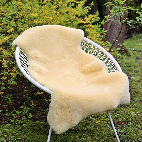 Hollert German Leather Fashion Lammfell Gelb - 2. Wahl Merino Schaffell Baby Bett Sitzunterlage waschbar Größe 90-100