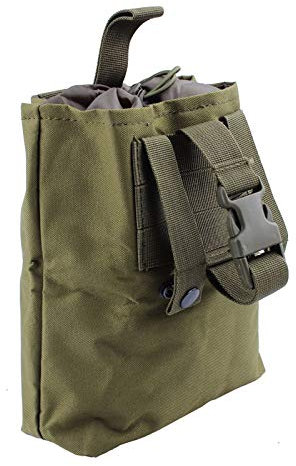 Munitionsbeutel, Taktische Molle Rollsack Dump Magazintasche Jagd Recovery Bag Drop Pouch Military Empty Shell Pouch für Outdoor Wandern Camping Jagd (Grün)