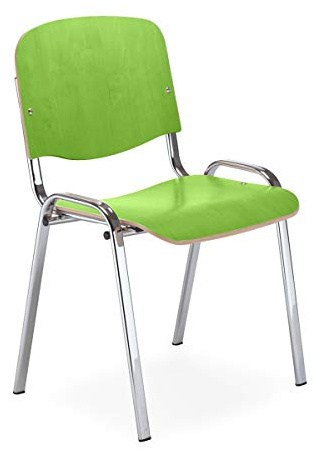 Nowy Styl Besucherstuhl Iso Laminat grün/verchromt