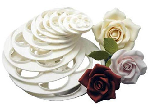 Case Cover 6pcs Ausstechform Fondant-Kuchen-zuckerfertigkeit Rosen-Blumen-Dekoration-plätzchen-Form Kunststoff-gebäck Biskuit-schnittwerkzeug