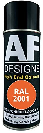 4 IN 1 Ral 2001 Rojo-Naranja Dickschichtlack Laca Spray Lata de Aerosol