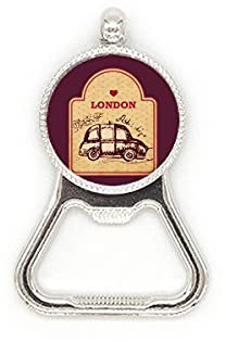 Car UK London Stamp Britain Metal Beer Bottle Cap Opener Duty Stainless Steel