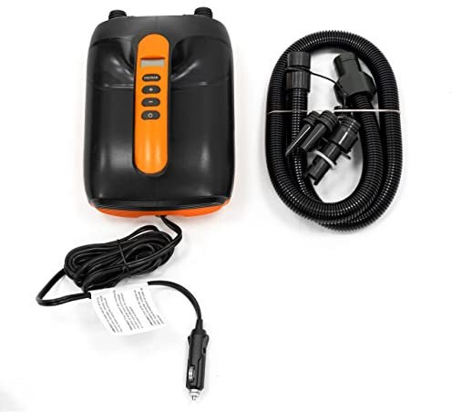 AQUATEC 12V Electric Pump [20PSI] - Car Pump | Electric Paddle Board Pump for Inflatable Water Sports Equipment | Inflatable Kayak Pump up to 20PSI | Stand Up Paddleboarding Pump