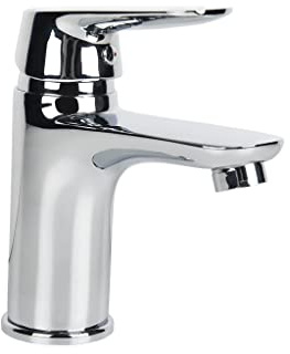 Cofan Grifo para Lavabo | Monomando | Medida 40 mm | Modelo Rift | Fabricado en Latón con Acabado en Cromado y Mando en Aleación de Zinc