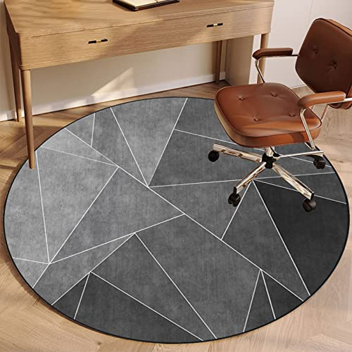 EYZO Runde Stuhlmatten 120 cm Bodenschutzmatte für Hartböden, Bürostuhl Unterlage Gaming Teppich, Schreibtischstuhl Unterlage, rutschfeste Schutzmatte Bürostuhl für Zuhause Büro Schlafzimmer Chairmat