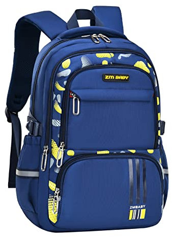 IvyH Schulrucksack Jungen,Bleiben Sie Bequem und Sicher mit Unserem Atmungsaktiven Rucksack Jungen-mit Rutschfestem Brustgurt,Reflektierendem Streifen