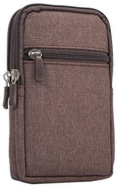 Herren Handy Gürteltasche mit Clip, Universal Handytasche für Handy Klein, Vertikal Bauchtasche Doppelte Umhängetasche Portemonnaie für Handgelenktasche Camping Wandern Taille Outdoor Gürtel Tasche