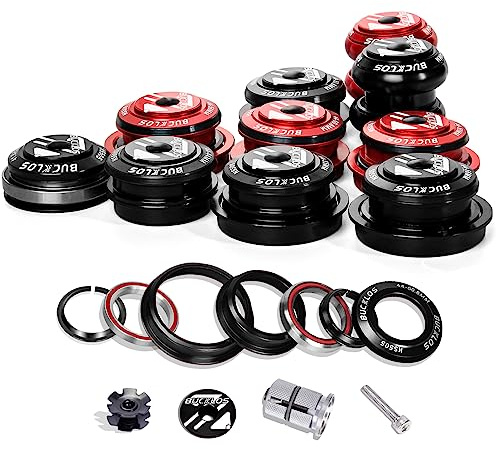 BUCKLOS 1-1/8 Bike Headset MTB Threadless with Bearings for Bike Frame Fork