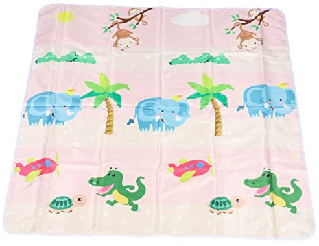 TOYANDONA Bodenschutzmatte für Hochstuhl Spritzschutzmatte für Wasserdichte Matte für Spielzeit Faltbar und Tragbar für Picknick und Camping