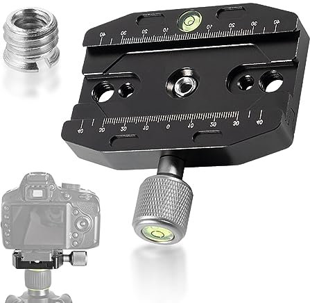 90mm Schnellwechselklemme für Arca-Swiss, QR-90N Quick Release Plate Clamp, Metallklemme, Schnellwechselplatte, Stativ Schnellwechselplatte Universal