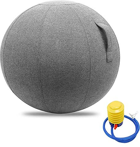 Gymnastikball-Stuhl, 55 cm/65 cm/75 cm, Yoga-Ball für Fitness, Pilates, Sitzball-Stuhl, Fitnessball, Geburt, Schwangerschaftsball, Gymnastikball-Stuhl für Zuhause, Büro, Pilates, Yoga, Stabilität un