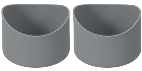 sourcing map 2pcs Funda Protectora de Silicona de 7cm para Botellas de Agua de 12-24 oz, Cubierta de Silicona Antideslizante para la Base de la Botella, Gris Oscuro