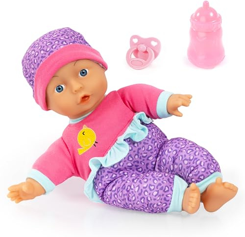 Bayer Design 93003AA docka bebis med mjuk kropp, 30 cm, gosa, napp och flaska